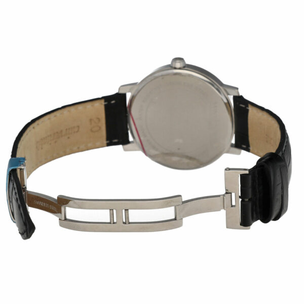 Saint Honore Trocadero Silver Roman Dial 41mm Steel Leather Quartz Mens Watch 115112230066 5