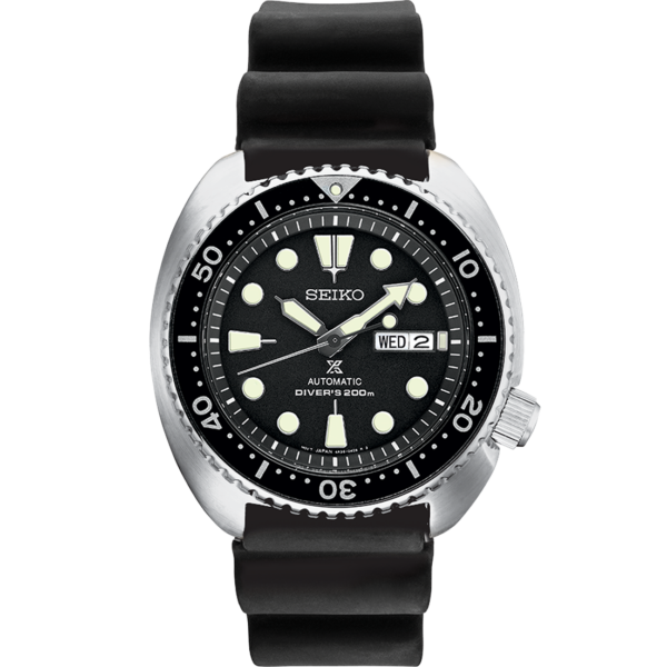 Seiko SRPE93 Prospex 405mm Steel Black Dial Black Rubber Automatic Mens Watch 115161828966