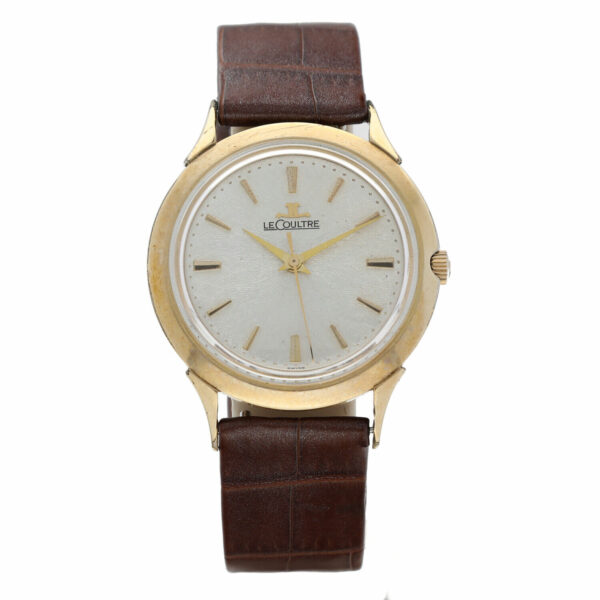 Vintage-LeCoultre-10k-Yellow-Gold-Filled-34mm-Silver-Dial-3027-Manual-Wind-Watch-133938419616