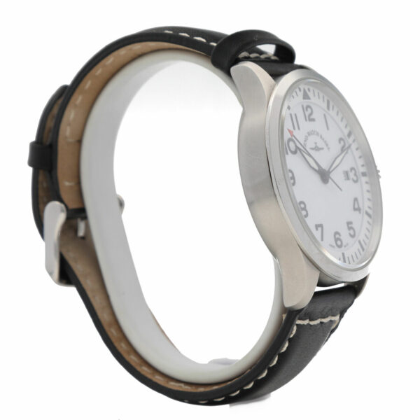 Zeno Watch Basel 6569 515Q i2 Navigator NG White Leather Quartz Mens Watch 115013016416 3
