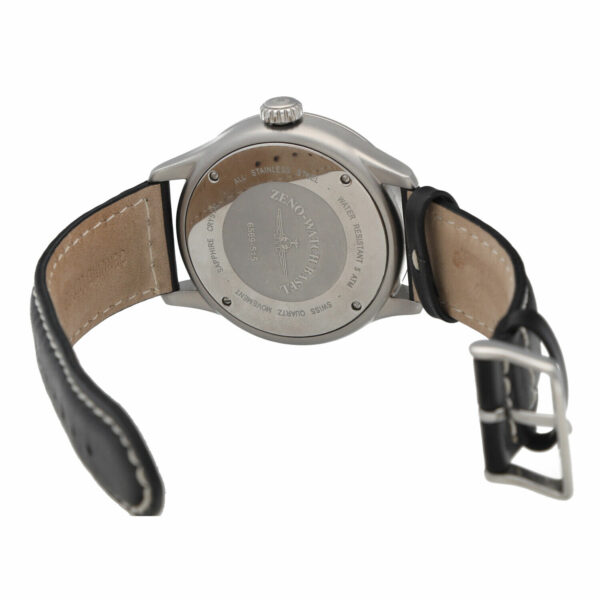 Zeno Watch Basel 6569 515Q i2 Navigator NG White Leather Quartz Mens Watch 115013016416 5