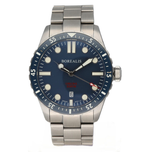 Borealis Oceanaut Cascais 300m Blue Stainless Steel Automatic Diver Wrist Watch 124967295167 2