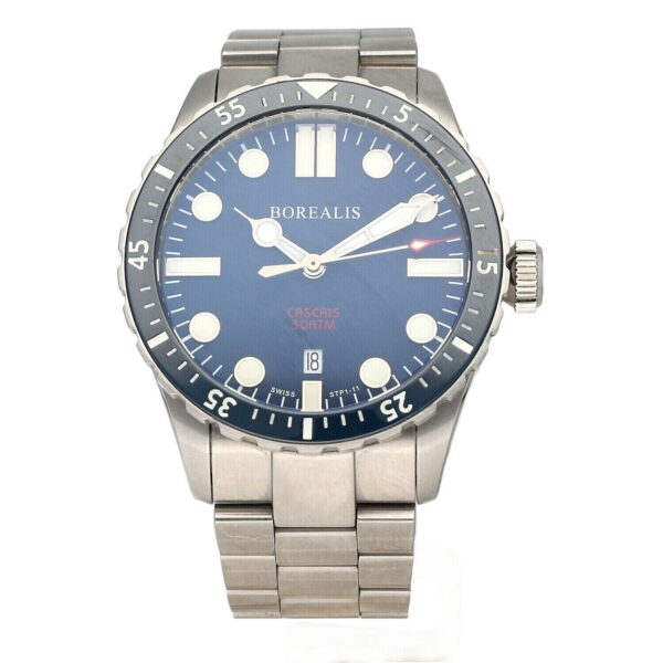 Borealis Oceanaut Cascais 300m Blue Stainless Steel Automatic Diver Wrist Watch 124967295167