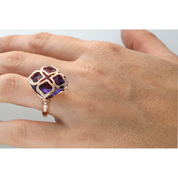 Chopard 829563 5011 Imperiale Ring Rose Gold 750 Diamonds Amethyst 21ct Size 54 124910426847 8