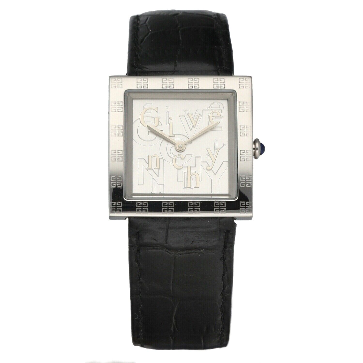 Givenchy-1558962-APSARAS-Silver-Dial-27mm-Square-Leather-Quartz-Womens-Watch-115153543427