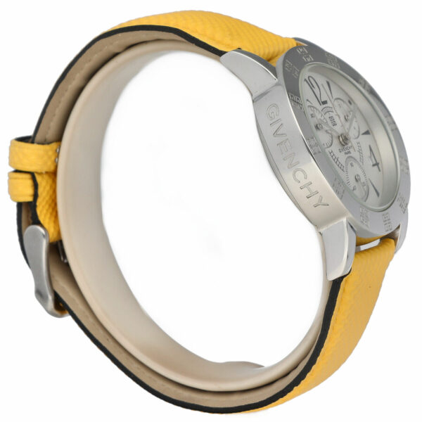 Givenchy SAQQHARA 97678884 Chrono 36 mm Steel Yellow Leather Quartz Wrist Watch 115153483557 3
