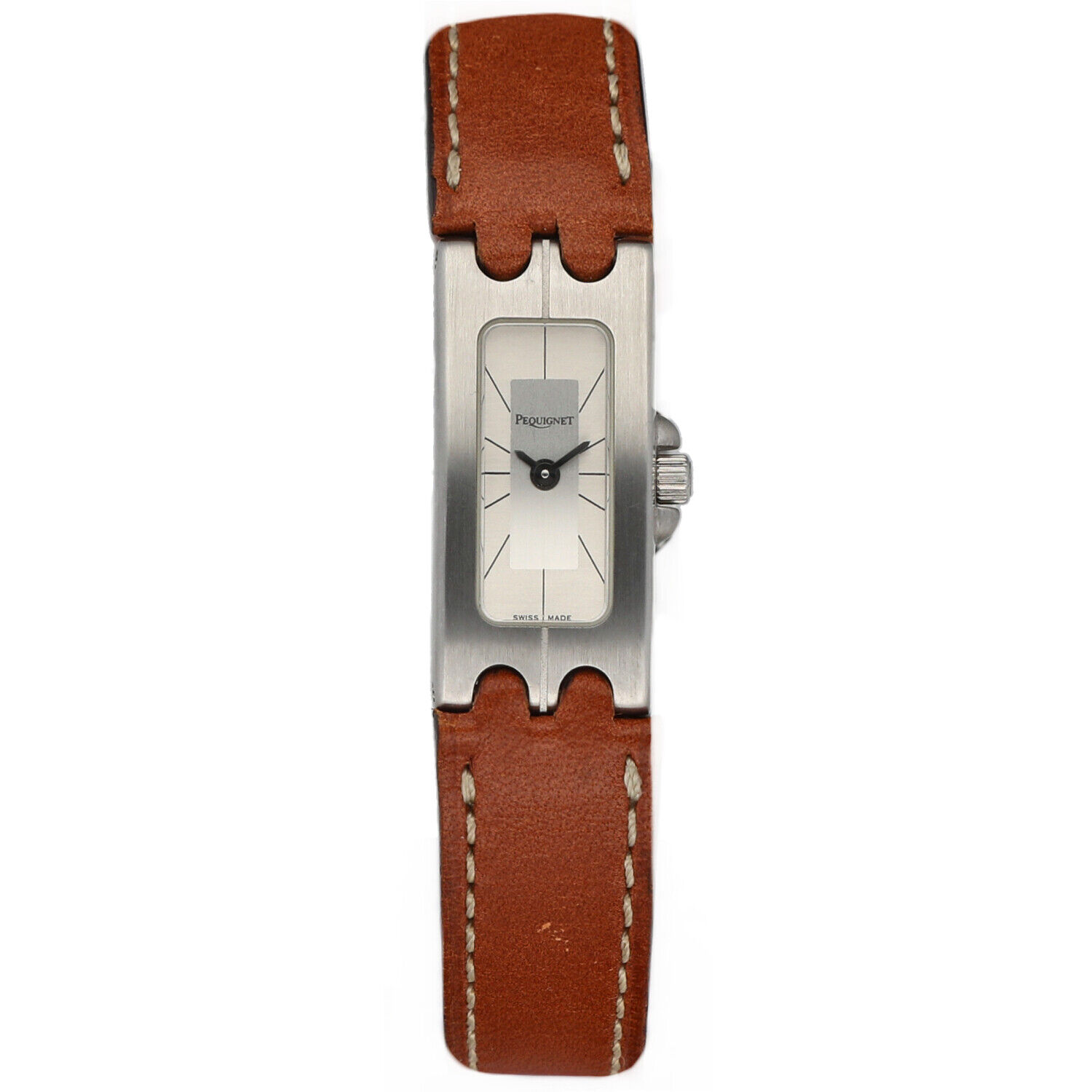 Pequignet-057-Small-Rectangle-13mm-Brown-Leather-Steel-Swiss-Quartz-Womens-Watch-115230774827