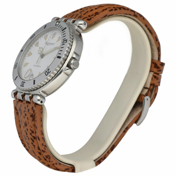 Pequignet 106 Round White Dial 36mm Brown Leather Swiss Automatic Womens Watch 125127353827 2