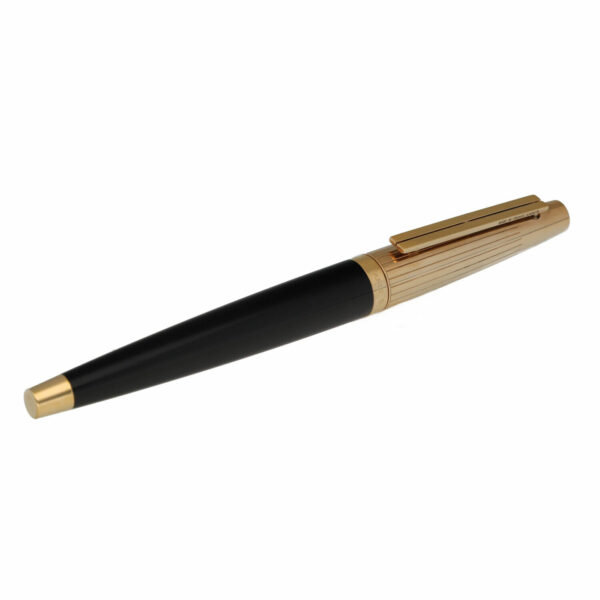 ST Dupont Black Lacquer Gold Line Design Fountain Pen 18K 750 M Snap Cap 575 115091606857 5