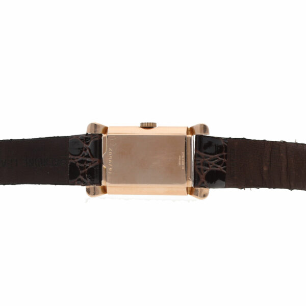 Bulova 14k Rose Gold Copper Dial Fancy Lugs Rectangle Manual Wind Wrist Watch 124845049228 7
