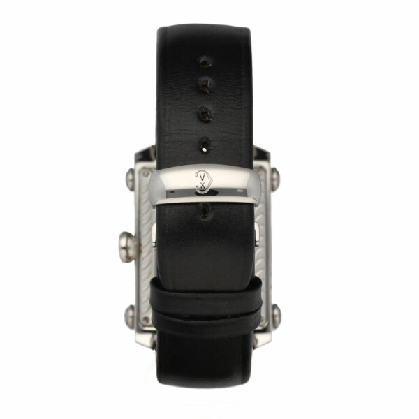 Charriol Colvmbvs CCSTRX9 Rectangle Large Black Leather Quartz Wrist Watch 115136854258 4
