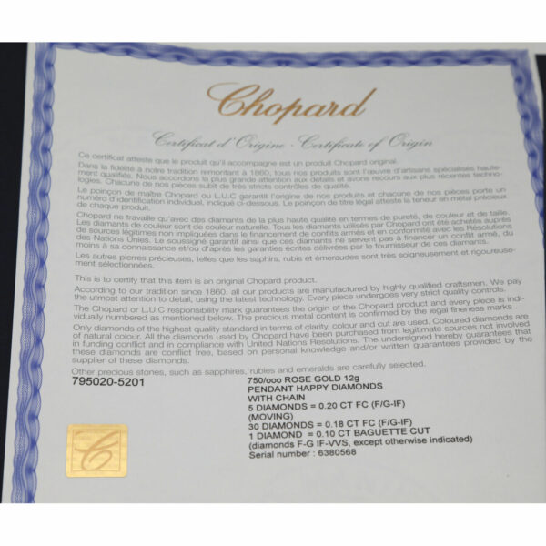 Chopard 795020 5201 Happy Diamonds Icons Pendant 18k Rose Gold 750 Necklace 165 115054958578 9