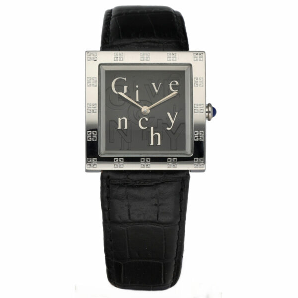 Givenchy 1558962 APSARAS 27 mm Steel Square Black Leather Quartz Womens Watch 125066026168
