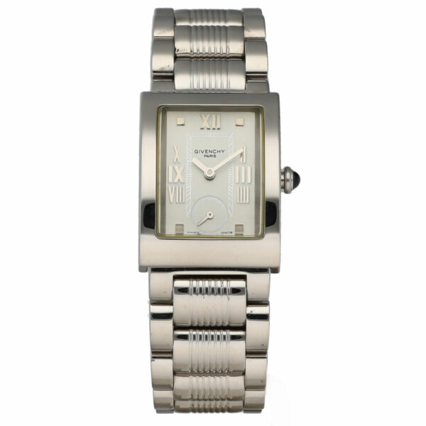 Givenchy Parabolic 92434662 23mm Steel White Roman Rectangle Quartz Wrist Watch 133976930938