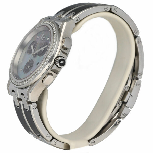 Pequignet 001 Chrono 38mm Steel Black Tahitian Diamond MOP Quartz Wristwatch 115220716198 2