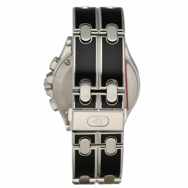 Pequignet 001 Chrono 38mm Steel Black Tahitian Diamond MOP Quartz Wristwatch 115220716198 4