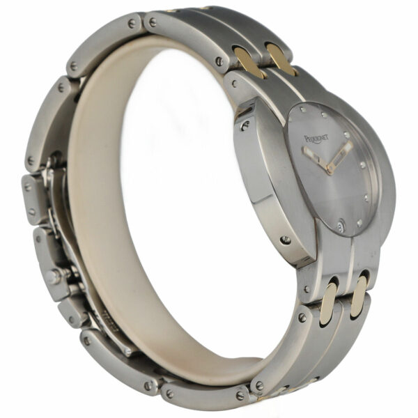 Pequignet 100 18k GoldSteel 38mm Round Silver Dial Swiss Quartz Wrist Watch 134004285978 3
