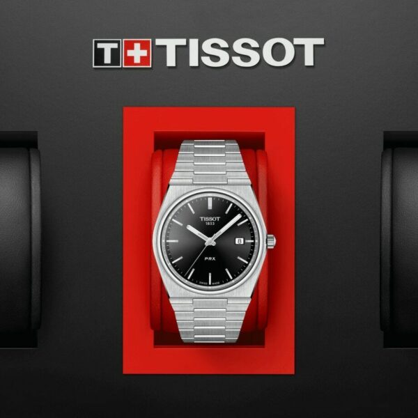Tissot PRX T1374101105100 40 mm Steel Black Dial Swiss Quartz Mens Watch 134008129028 4