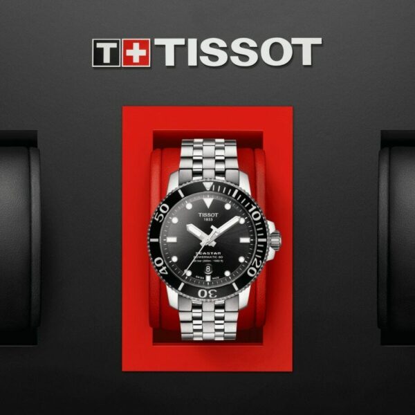 Tissot T1204071105100 Seastar 1000 Powermatic 80 Steel Automatic Mens Watch 125123250018 4