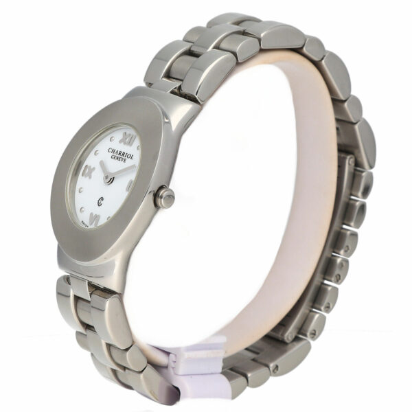 Charriol Azuro 300900 White Dial Oval 24mm Stainless Steel Quartz Womens Watch 124944597369 2