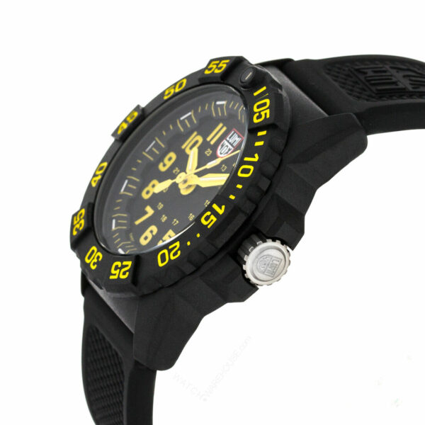 Luminox Navy Seal XS3505L Carbonox 45mm Black Yellow Rubber Quartz Mens Watch 133990509659 2