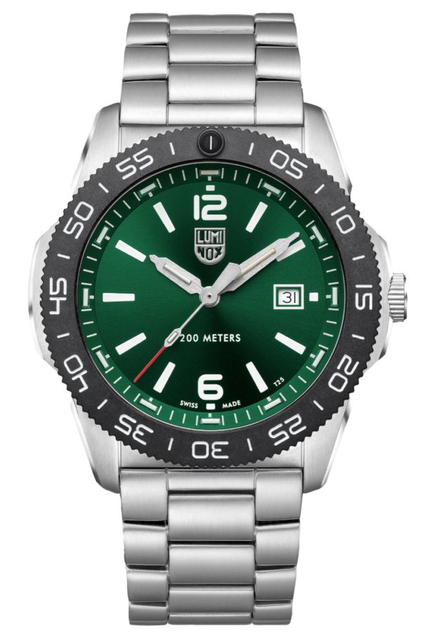 Luminox Pacific Diver XS3137 Green Dial 44mm Stainless Steel Quartz Mens Watch 125095094359
