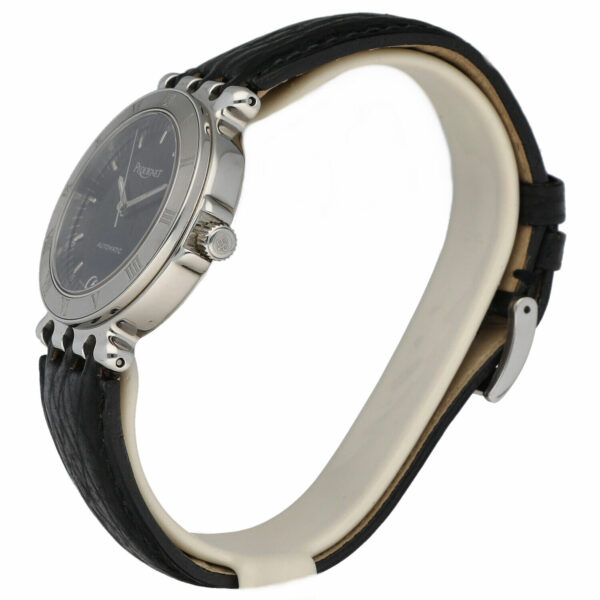 Pequignet 002 Round Black Dial 33mm Black Leather Swiss Automatic Wrist Watch 125130386819 2