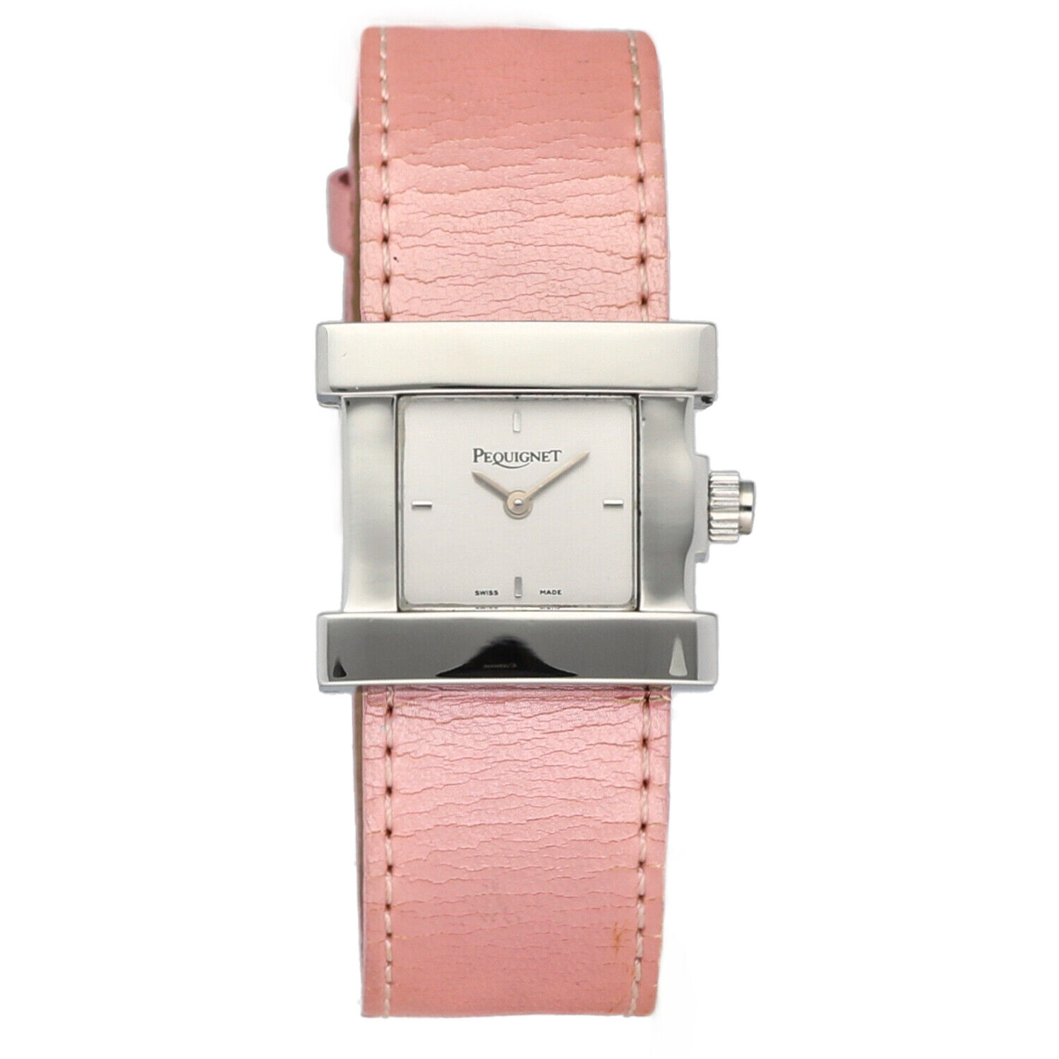 Pequignet-Sorella-3260-Steel-25-mm-Silver-Dial-Pink-Leather-Quartz-Womens-Watch-133990876409