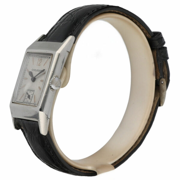 Vintage Jaeger LeCoultre 203361 Steel 22mm Rectangle Manual Wind Wrist Watch 115154663669 2