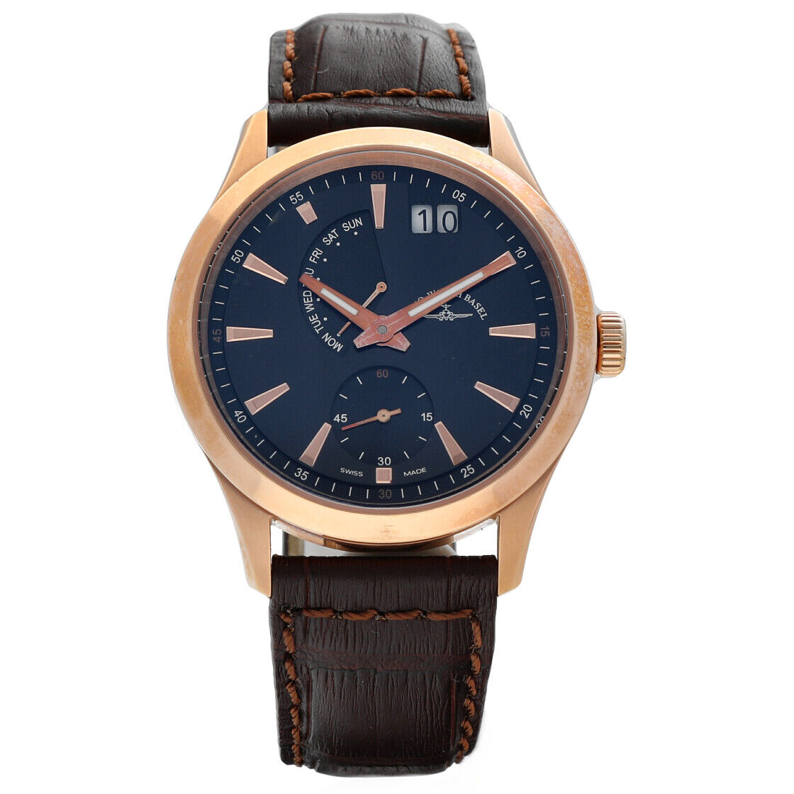 Zeno-Watch-Basel-Gentleman-Vintage-Line-6662-7004-Rose-Gold-Quartz-Mens-Watch-115757758369